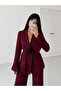 Floral Lace-Up Sleeves Tulle Blazer Suit - 2