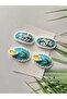 Elegance's Handmade Spring Breeze 4-Piece Blue Snap Buckle - 4