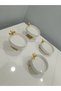 4-Piece Butterfly, Daisy Figured Porcelain, Serving Plate, Presentation Bowl, Metal Gold Legs - 4