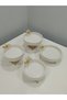 4-Piece Butterfly, Daisy Figured Porcelain, Serving Plate, Presentation Bowl, Metal Gold Legs - 5