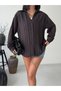 Women's Self-Printed Polyviscon Boyfriend Shirt - Oversized Comfortable Fit - 4