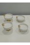 4-Piece Butterfly, Daisy Figured Porcelain, Serving Plate, Presentation Bowl, Metal Gold Legs - 3