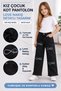 26904-26 Girl's Denim Trousers with Love Embroidery Detail, Straight Leg, Comfortable Fit, Casual Jeans - 2