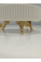 4-Piece Butterfly, Daisy Figured Porcelain, Serving Plate, Presentation Bowl, Metal Gold Legs - 6
