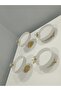 4-Piece Butterfly, Daisy Figured Porcelain, Serving Plate, Presentation Bowl, Metal Gold Legs - 4