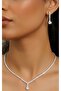 Crystal stone necklace and earring set gift jewelry set - 4