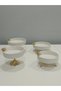4-Piece Butterfly, Daisy Figured Porcelain, Serving Plate, Presentation Bowl, Metal Gold Legs