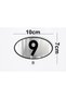 1 to 9 Ellipse Laser Black & Silver - Apartment Site -Apartment Hotel Office Door Number 10X7Cm - 4