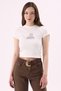 Crep Women's League Royalty Teddy Bear Printed Crop T-Shirt Crew Neck Short Sleeve – Slim Fit 100% Cotton - 2