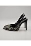 Women's Evening Dresses with Stone-Embellished Heels - 2