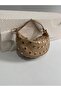 Half Moon Shape Shoulder Bag with Staple Detail - 4