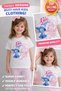 100% Cotton Printed T-Shirt and Ribbed Leggings Two-Piece Summer Set for Girls - 4