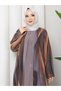 Plus Size Covered Dress with Stone Detail and Patterned Design - 2