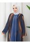 Plus Size Covered Dress with Stone Detail and Patterned Design