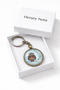 Unisex Owl Patterned Metal Keychain Bronze Color Adult Teen Accessory - 3