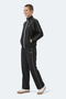 Revel Women's High Neck Zippered Black Tracksuit Set - 5