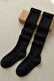 Thin Ribbed Above-Knee Cotton Blend Children's Socks - 7