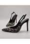 Women's Evening Dresses with Stone-Embellished Heels