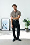 Men's Regular Premium Collar Detailed Striped Polo Neck T-Shirt - 3
