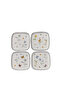 Petite Fleur Porcelain Mini Serving Plate Set of 4 - 6