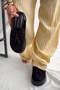 Grassi Black Suede High Sole Women's Slippers - 7