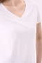 Crep Women's Basic V-Neck Short Sleeve T-Shirt White – Regular Fit 100% Cotton - 5
