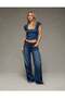 AE Denim Side-Tie Lace-Up Blouse - 3