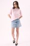 Crep Women's Basic Crew Neck Oversize T-Shirt Pink – 100% Organic Cotton - 3
