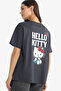 100% Cotton Hello Kitty Oversized Printed Short Sleeve T-Shirt G1904Ax26Sp