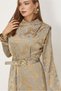 Belted Satin Jacquard Dress 46517 - 3