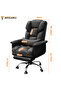 Ergonomic Office Chair/Boss Chair with Lumbar Support and Retractable Footrest - 3