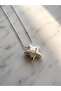 3D Puff Star Figured Silver Color Steel Necklace - 2