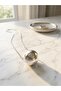 Silver Color Modern Steel Necklace with Globe Figure