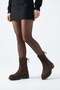 Sansa Genuine Leather Bitter Brown Suede Women's Boots - 2