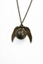 Unisex Antique Metal Winged Pocket Watch Necklace Silver Chain 60 cm - 5