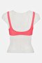 Women Textured Padded Bikini Top, Pink - 2