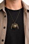 Unisex Antique Metal Winged Pocket Watch Necklace Silver Chain 60 cm