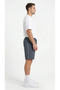 Men's Smoked Sports Shorts with Hole Pattern, Back Piping, Flexible, Breathable, Zipper Detail - 3
