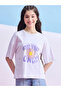 Girls Lilac Floral Print T-Shirt