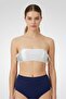 Women Padded Plain Bikini Top, Grey