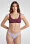 Women Metallic Pull On Bikini Bottom, Lavender