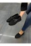 Black Leather Knitwear Fabric Orthopedic Shoes - 3