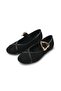 Roxy Black Color Heart Buckle Women's Ballerinas - 7