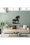 Premium Vinyl Horses Wall Stickers, Self-Adhesive, Black, Multiple Poses ( Large) - 6