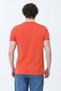 Men's Crew Neck Sleeve Ornament Label 100% Cotton T-Shirt Orange - 26Y 2143 - 6