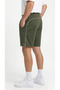 Men's Khaki Sports Shorts with Hole Pattern, Back Piping, Flexible, Breathable, Zipper Detail - 4