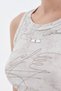 Women's Print Detailed Design Crop Top with Metal Brand Logo on the Front - 8