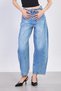 Women's Pieced Balloon Jean Pants - Blue Ice Y. - 2