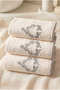 Set of 3 Kitchen and Hand/Face Towels 30X50 cm 100% Cotton