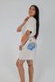 Mixed Coral Pattern Cotton V-Neck Beach Dress with Elastic Waist 1 Piece Cotton Viscose Pareo Beachwear - 4